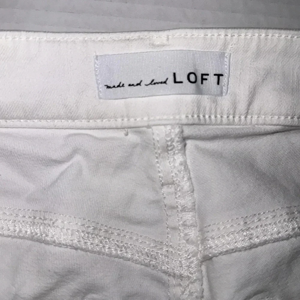 Loft White Slim Pockets Jeans